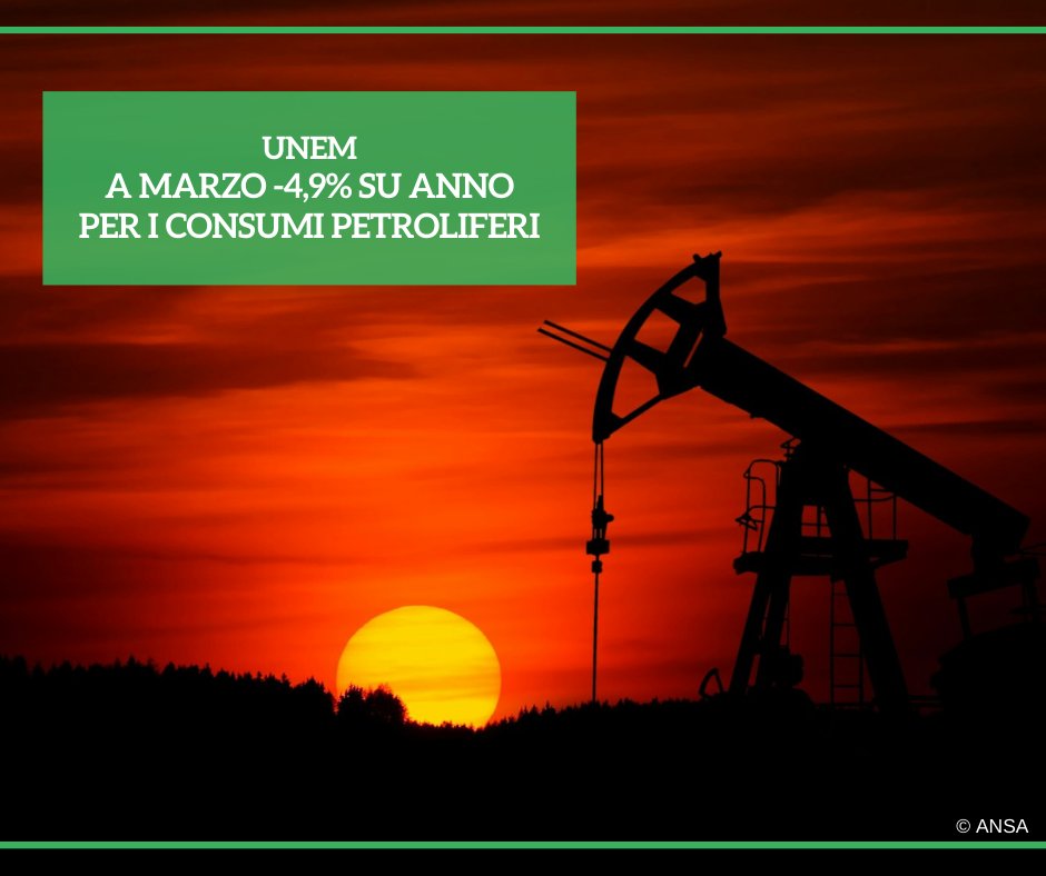 L'@unem_it ha reso noto che a marzo i consumi petroliferi italiani complessivi sono diminuiti del 4,9% rispetto a marzo 2023, sia per effetti di calendario (due giorni lavorativi in meno rispetto al 2023), che per le festività pasquali. #ANSAAmbiente ➡️ bit.ly/3QjwSUl