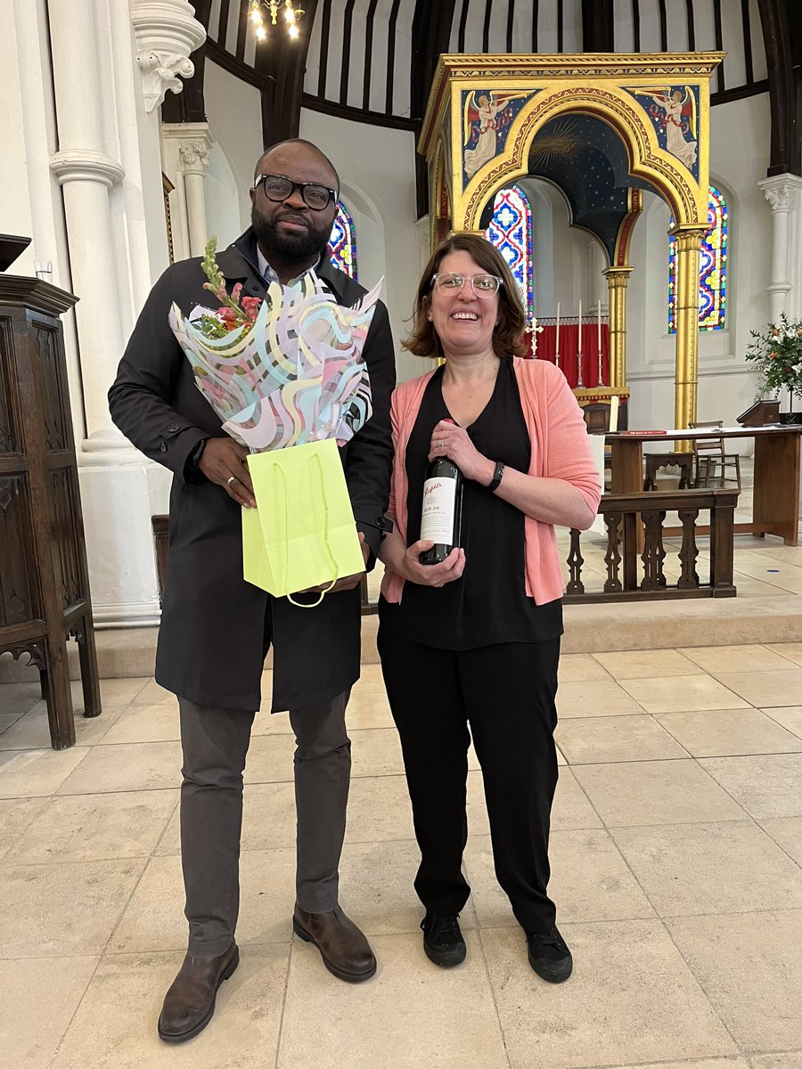 Yesterday we held our annual meetings and said a big Thank You to our outgoing Churchwardens Tayo and Julie!