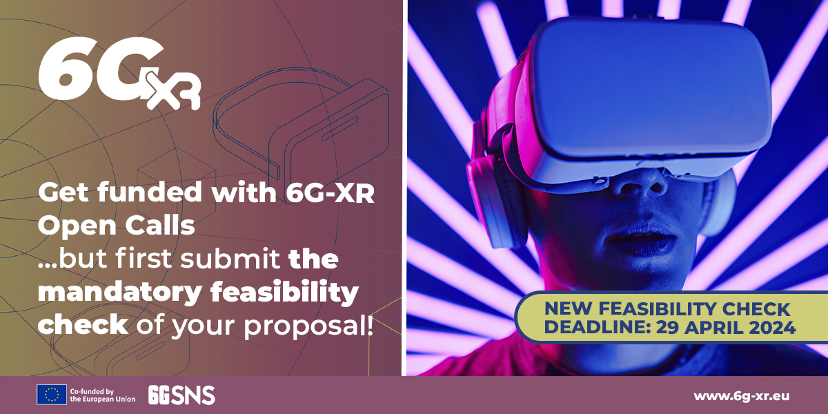 ⏳ It is not too late to submit your open call proposal for a mandatory feasibility check! There are few more hours left before the call's extended deadline closes at 5 pm (CET)! Check out the link below for more information. 🏃🏼 🏃🏼 🏃🏼 🏃🏼 🏃🏼 ➡️ 6g-xr.eu/open-calls/oc2/