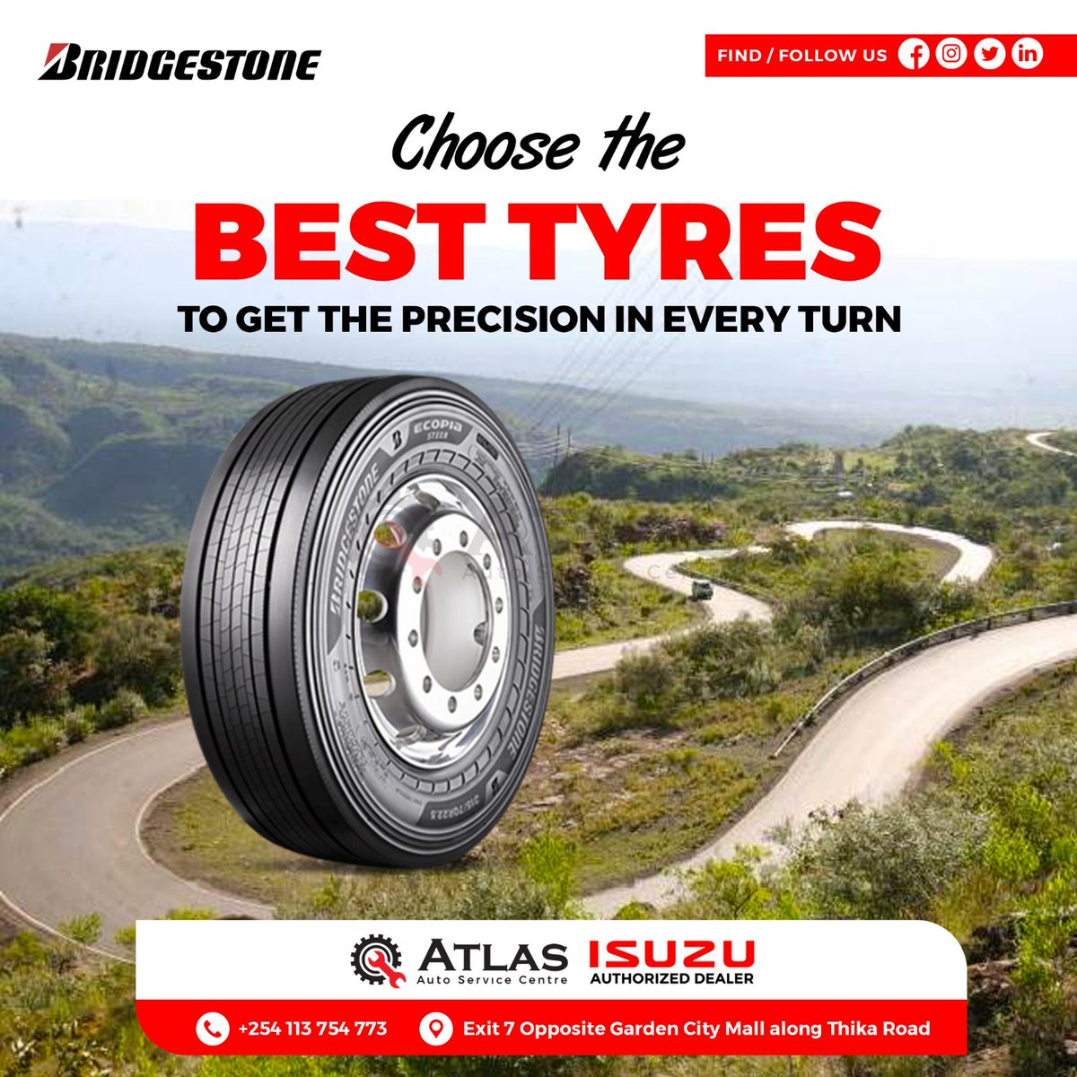 Precision in every turn starts with Bridgestone Tires. 🔄 Choose the best, drive the best. Visit @Atlasautocentre to get your car one #howcanwehelp #garage #BridgestoneTires #PrecisionDriving #PerfectMatchXtra #QueenOfTearsEp15