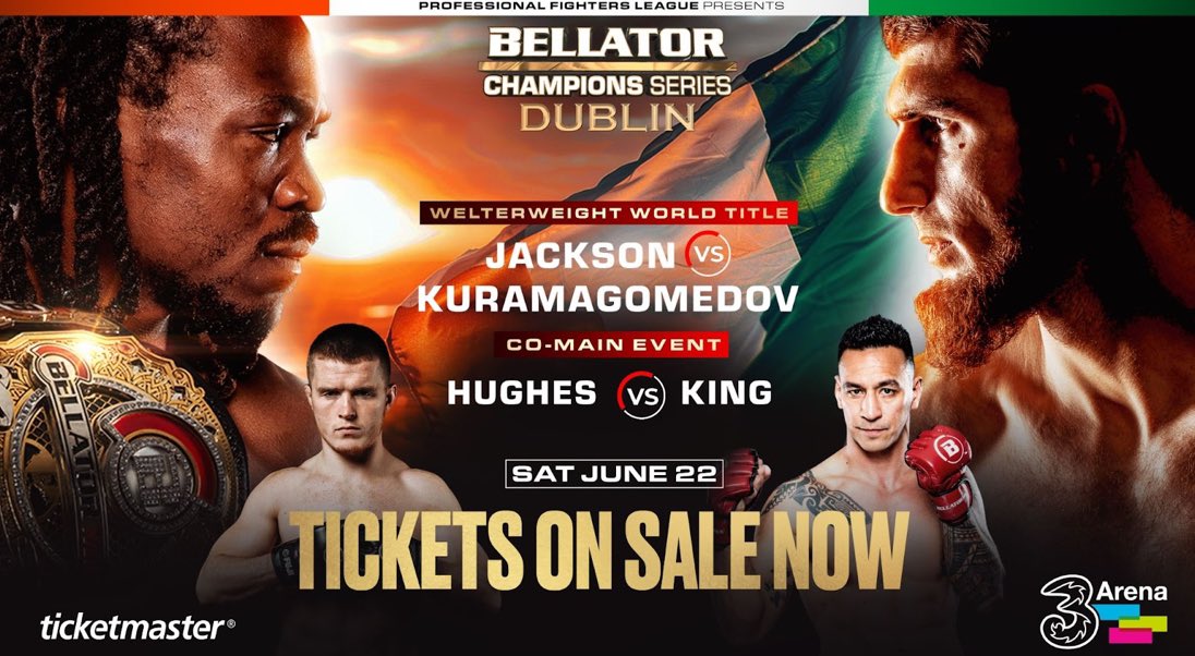 Per Press Release after signing with the @PFLMMA 🇮🇪 fighter Paul Hughes will make his @BellatorMMA debut on June 22nd in Dublin Ireland against Bellator vet Bobby King in a Lightweight bout
#BellatorDublin