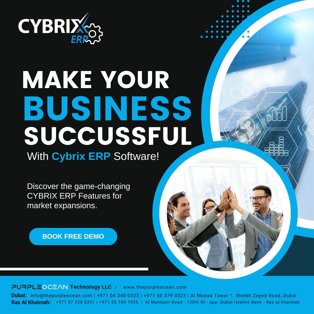 Transform your #business into a #success story with #Cybrix #ERP! 
#purpleoceantechnology #cybrixpos #cybrixerp  #ERPSoftware #ERPSolution #ERPSofwareSolution #software  #POS #pointofsale  #dubai #uae #abudhabi #accounting