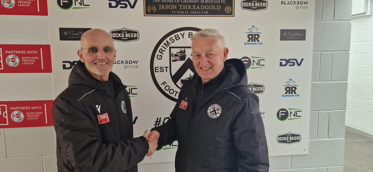 End of another Season ⚽️ Grimsby Borough CEO Chris Marshall congratulates Club Co-Founder Nigel Fanthorpe on his 21 years with the club 🙏