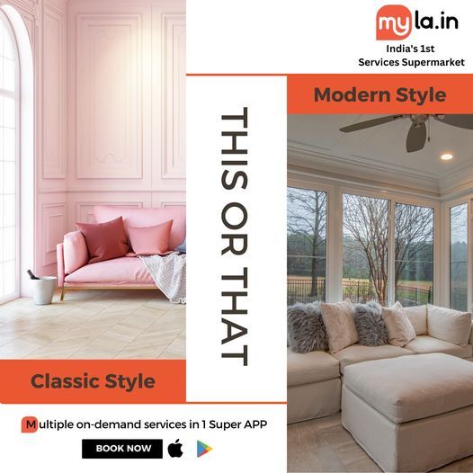 Find the most experienced & professional interior and exterior consultant that would give you an idea for a striking home and workplace design.  
Download our App today for more discounts: buff.ly/3KqlcwC     
#myla #onlineservices #homedecor #modernfurniture