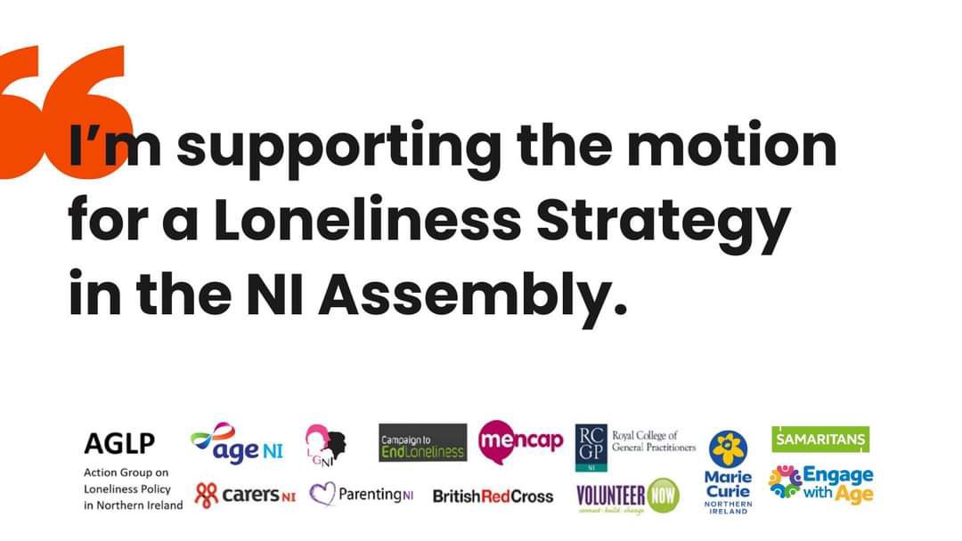 Loneliness can impact anyone at any age. Young or old. I welcome this motion today raising loneliness in our society and will be voting in support of it. ✅