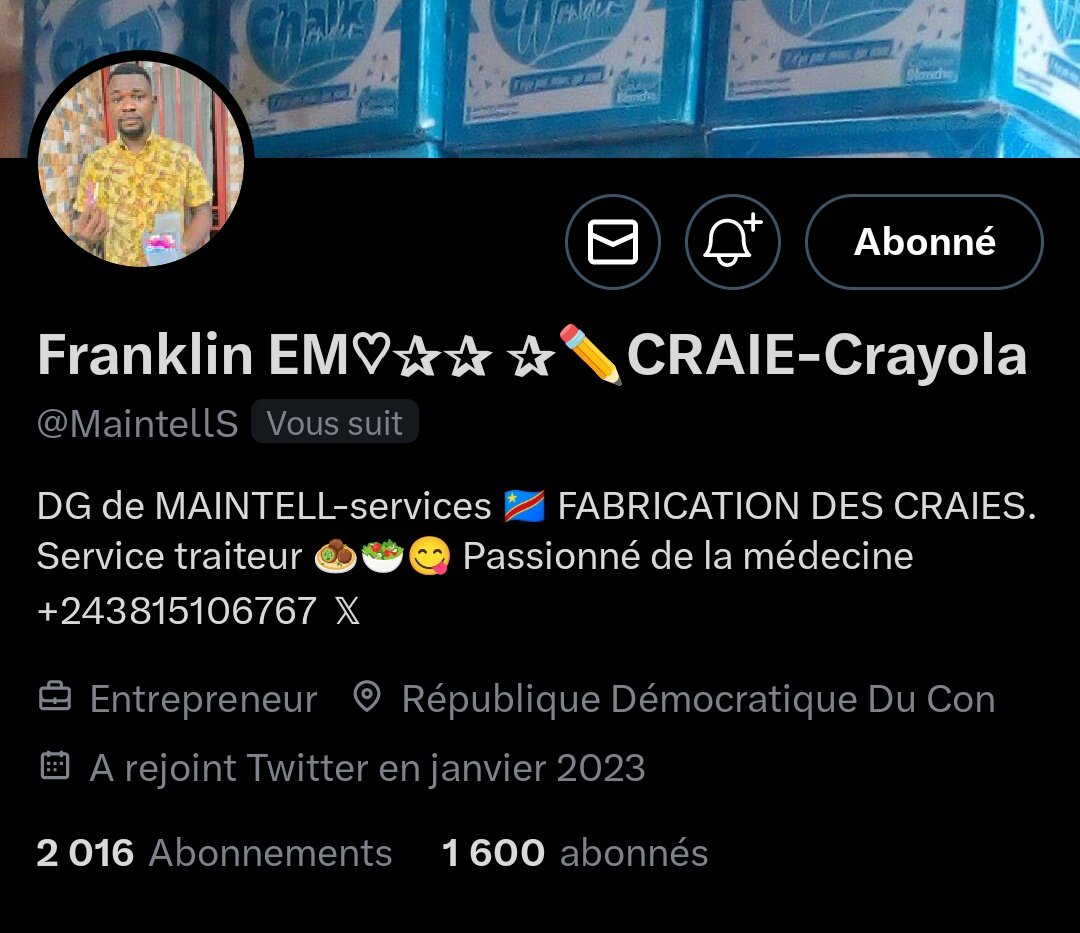 TINDIKA COMPTE 🛑🛑🛑🛑🛑
SUIVONS @MaintellS en procédure d'urgence de 1500 à 1600 abonnés 
C'est déjà bien 
AVANÇONS encore !
@MaintellS
@MaintellS
@MaintellS
🤣🤣🤣🤣🤣🤣🤣