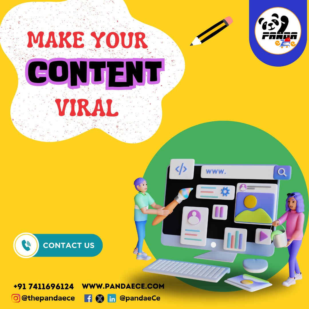 Learn how to make your content go viral! Our proven strategies and creative expertise will bring your brand into the spotlight. 
#contentmarketingtips #makeyourcontentviral #viral #explore #fyp #pandaece #businesstips #experttips #contentstrategy