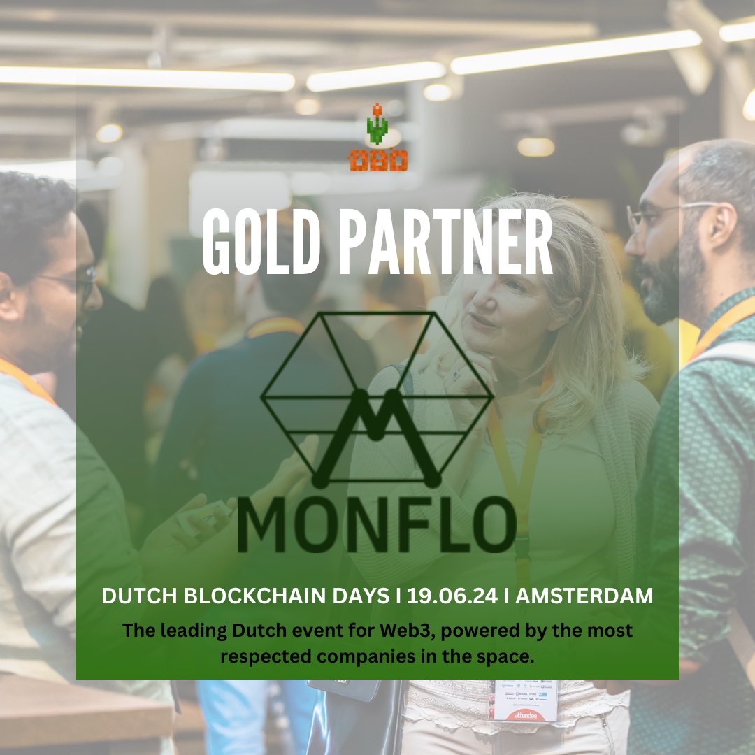 We are thrilled to welcome Monflo as our newest Gold Partner! 

At Monflo, they are revolutionizing finance by making investing in digital assets and earning yields accessible for everyone.

🔗 dutchblockchaindays.nl/tickets/

#web3 #web3event #DBD24 #cyprot #netherlands