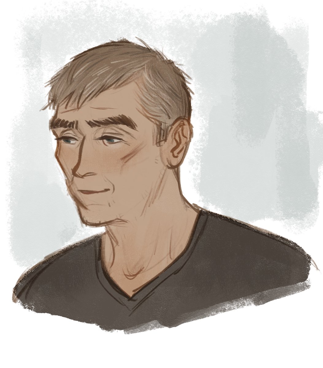 （Tame,  bedhead ) John with natural hair, no gel, no dye.

#personofinterest #fanart #johnreese