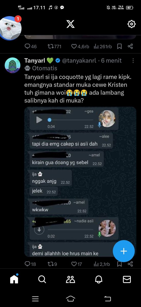 @digidegu Kok ketikannya gak kyak gini mbak?? Oh lupa itu kan di balik layar biar image coquette nya gak luntur ya aowkaowkaowk

Memak memek memak memek, apalagi standar muka kresten teh heran aing
Jarinya kayak gak pernah megang kitab suci aja lo ah