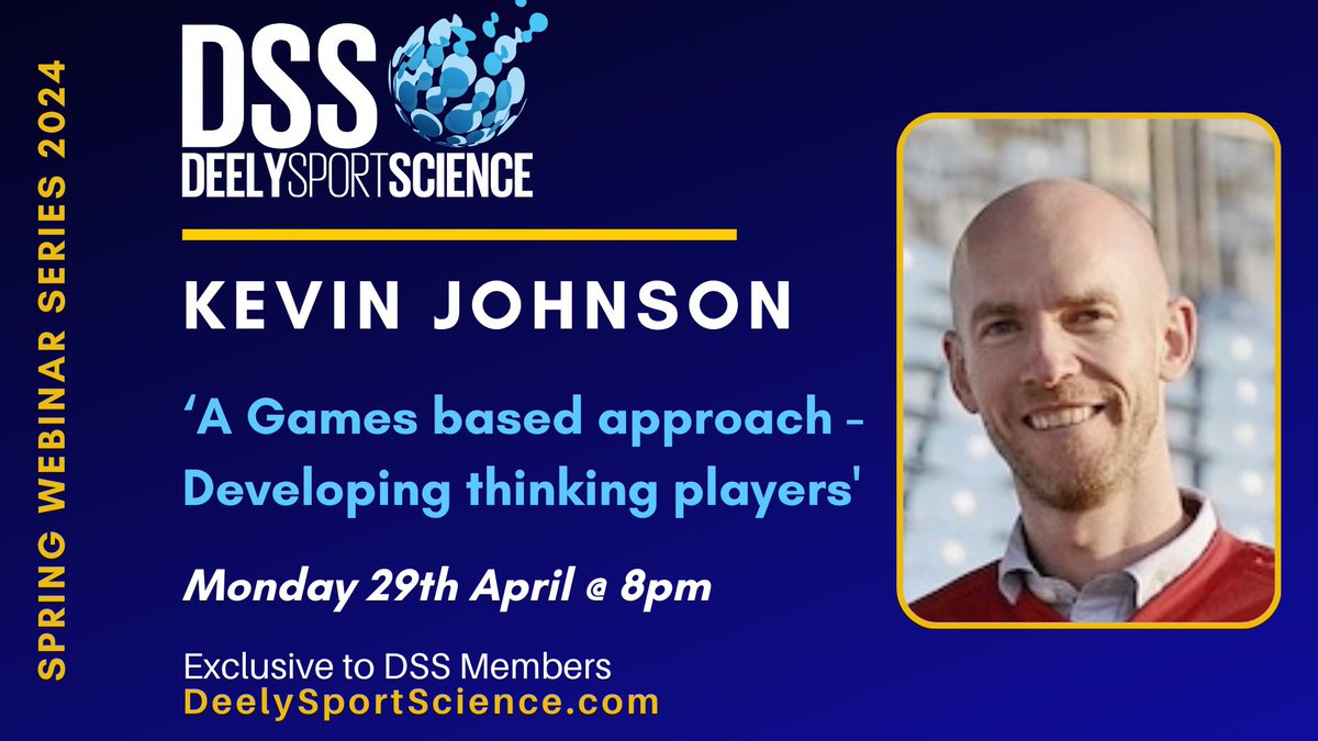 DSS SPRING WEBINAR SERIES 2024 TONIGHT at 8PM🚨 *Exclusive to DSS members Sign up today use Code: DEELY20 for 20% off membership 😀➡️ elite.deelysportscience.com Join us for our DSS Spring Webinar Series continuing Tonight at 8pm with Kevin Johnson presenting ‘ A games based