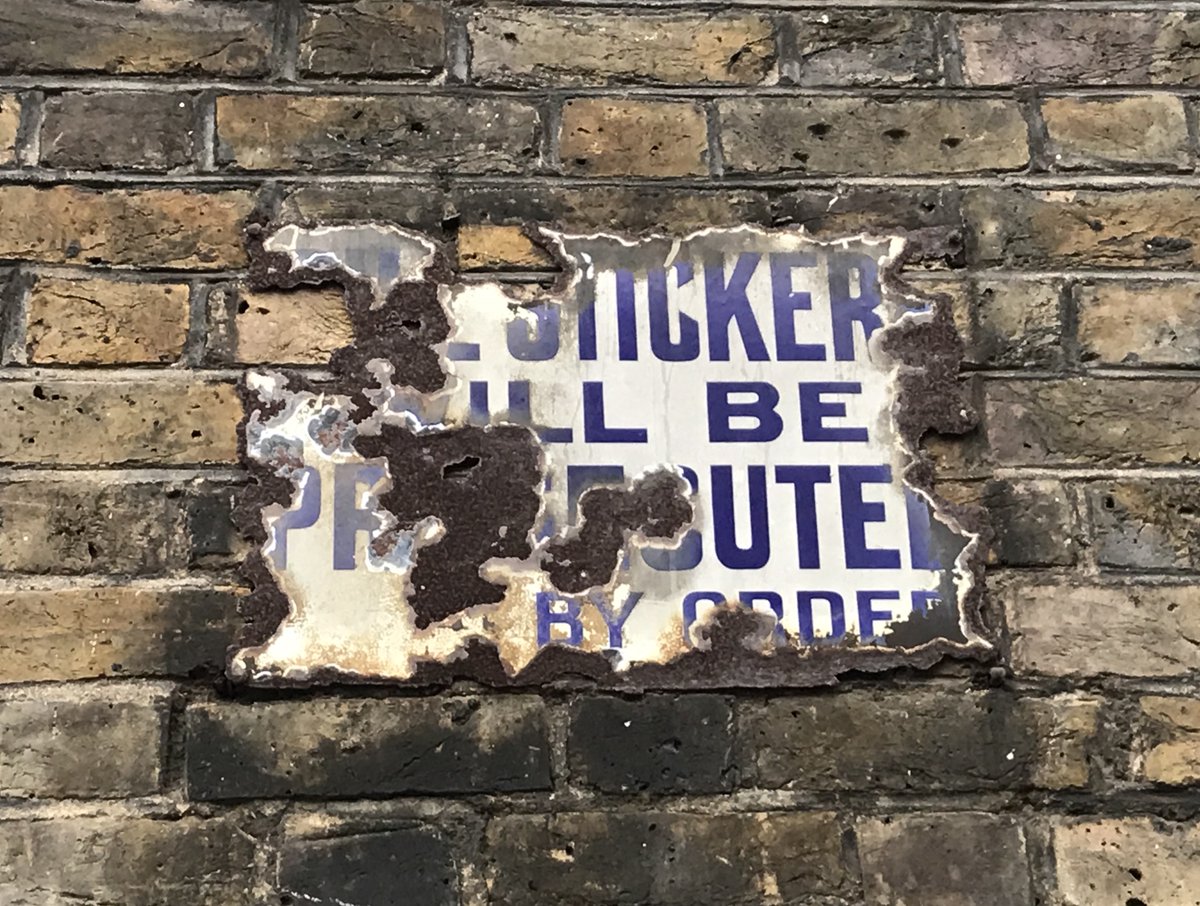 Ghost Signs | 1. “Ghost signs” stay in place, sometimes for many years after the business or whatever else they identified either closed or changed its name, or were abandoned, like this self-defeatingly redundant sign on Audrey Street by London Fields. instagram.com