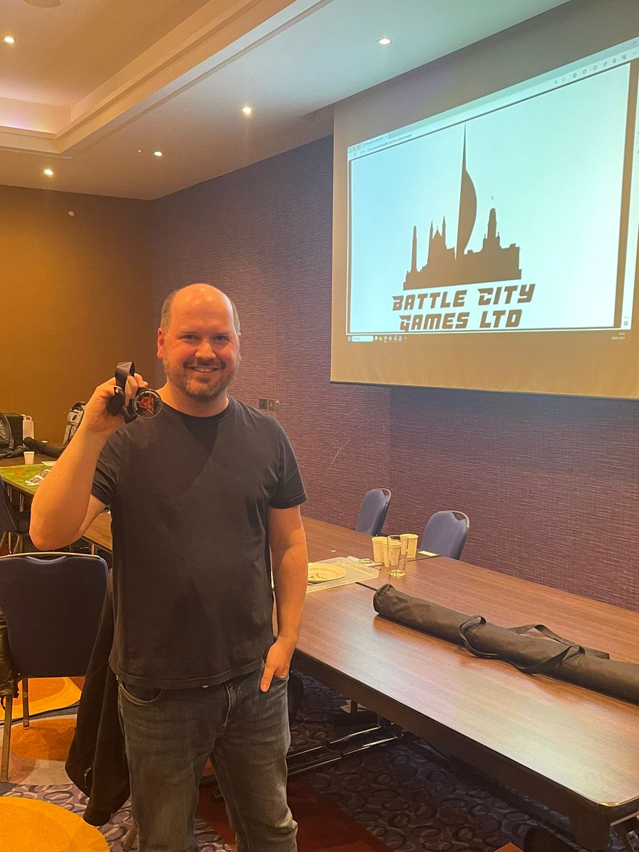 First #Bloodtithe award went to <a href="/simonwarhammer/">Simon</a>. A 5-time Bloodtithe attendee and a person constantly name checked as a beacon of fair play. One of the bestest people in warhams.. special achievement award, it's Simon Froley