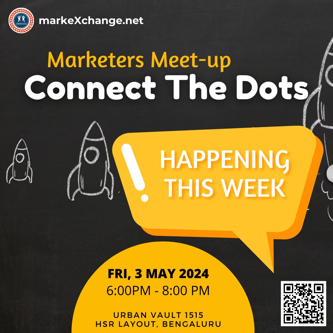 Let’s make connections that count. See you there! 👋 #ConnectTheDots #MarkeXchangeMeetup #MarketingNetworking #Marketing #Bangalore

🔗 RSVP and Registration: smpl.is/90cjl