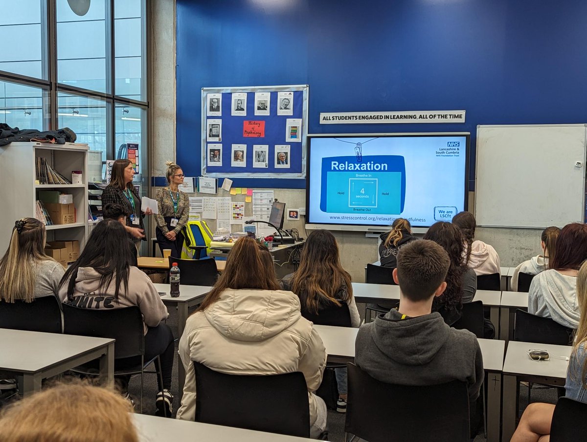 Today, we were privileged to host the NHS for a crucial mental health seminar with our sixth form students, providing them with help and advice. 🌟 It's essential to prioritize mental wellness and equip our young minds with the tools they need to thrive. #StudentWellness