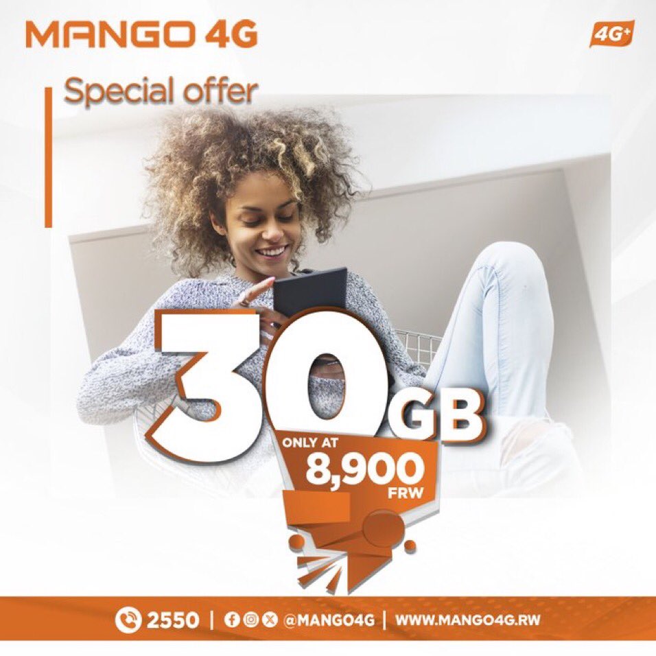 Opportunity yo kugira internet ku mafaranga makeya Kandi yihuta wayisanga ahantu bita @Mango4G 👌🏽 Abantu bashya muri @Mango4G murahabwa SIM Card ku 190rwf Gusa na 10GB z’Ubuntu Don’t miss out these chances please🙏🏽