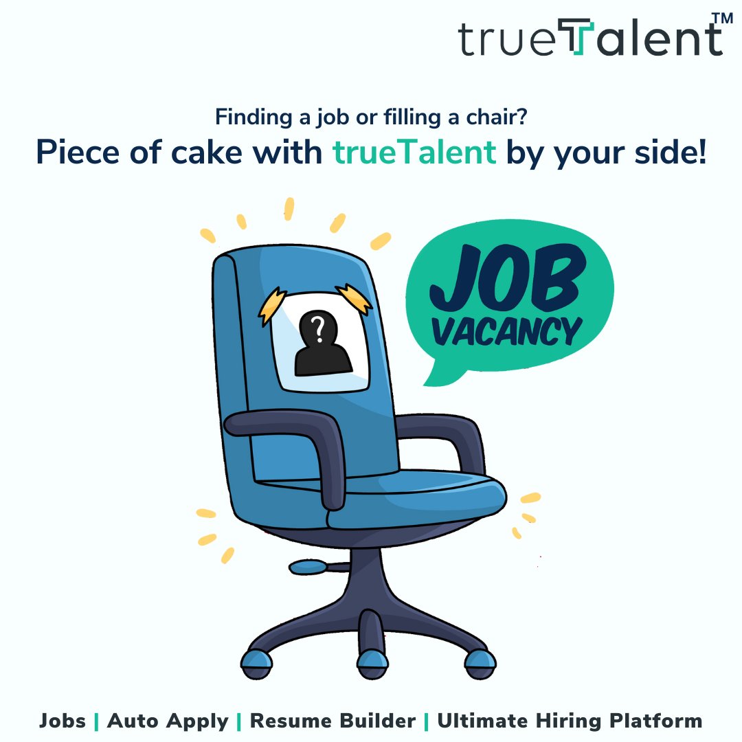 Finding a job or filling a chair? Piece of cake with trueTalent by your side! 🍰💼
.
.
#CareerSuccess #trueTalent