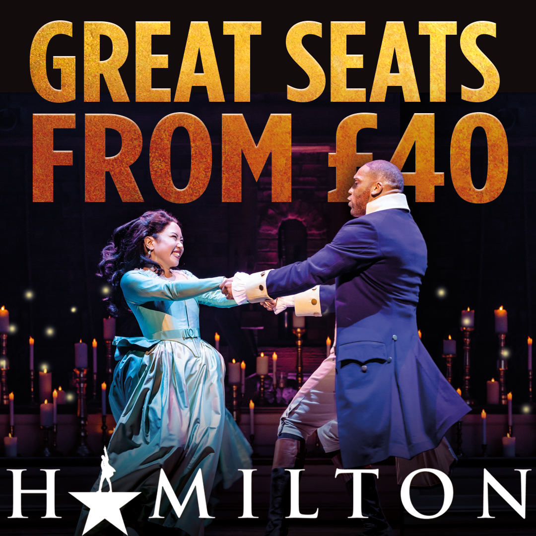Hamilton opens TOMORROW!🌟 Not got your tickets yet? There are still great seats available from just £40! 🎟️ atgtix.co/3QlOQ8R 📆 Tue 30 Apr - Sat 22 Jun 2024
