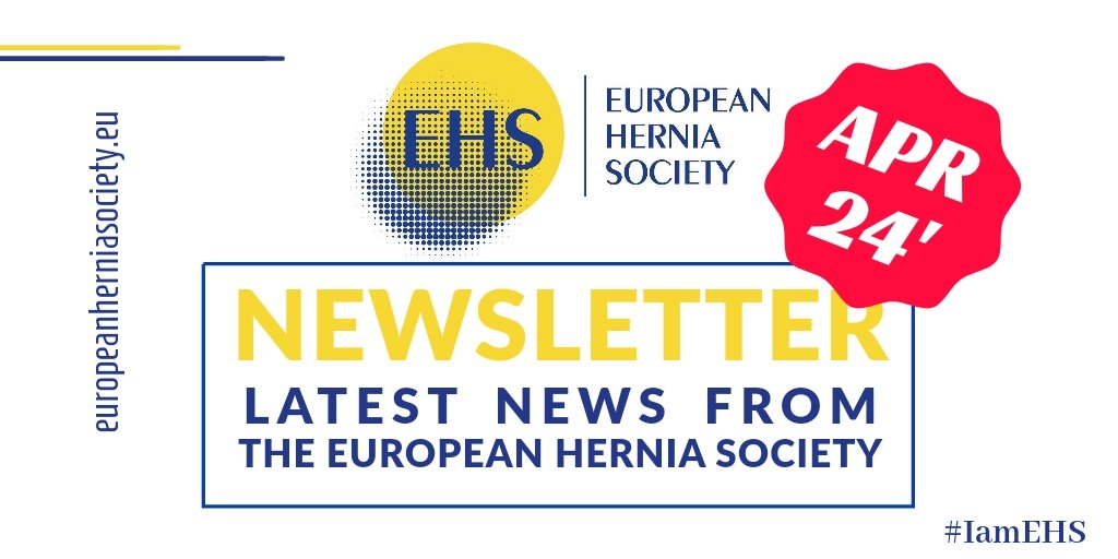 📣 Dear EHS members, the APRIL 2024 Newsletter has been sent. Check your inbox! Get the latest updates from the EHS!!

#HerniaSurgery #HerniaFriends #WeareEHS