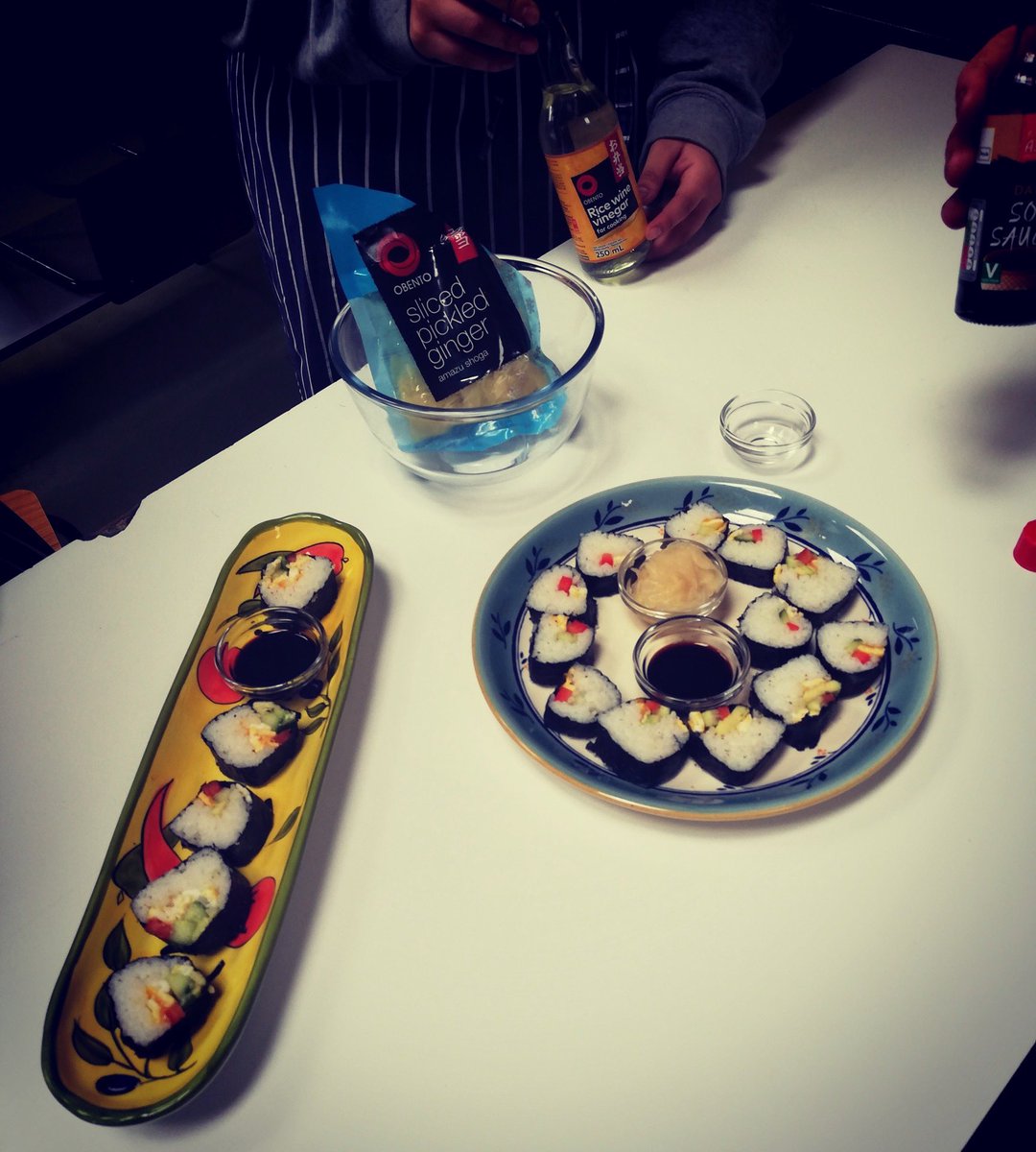 Vegetarian sushi rolls - Our Senior Cycle Home Economics Department students have been celebrating Earth Day all week! 😋 #nutrition for optimal concentration and study success #leading edge cookery sessions #sustainability #vegetarian #environment