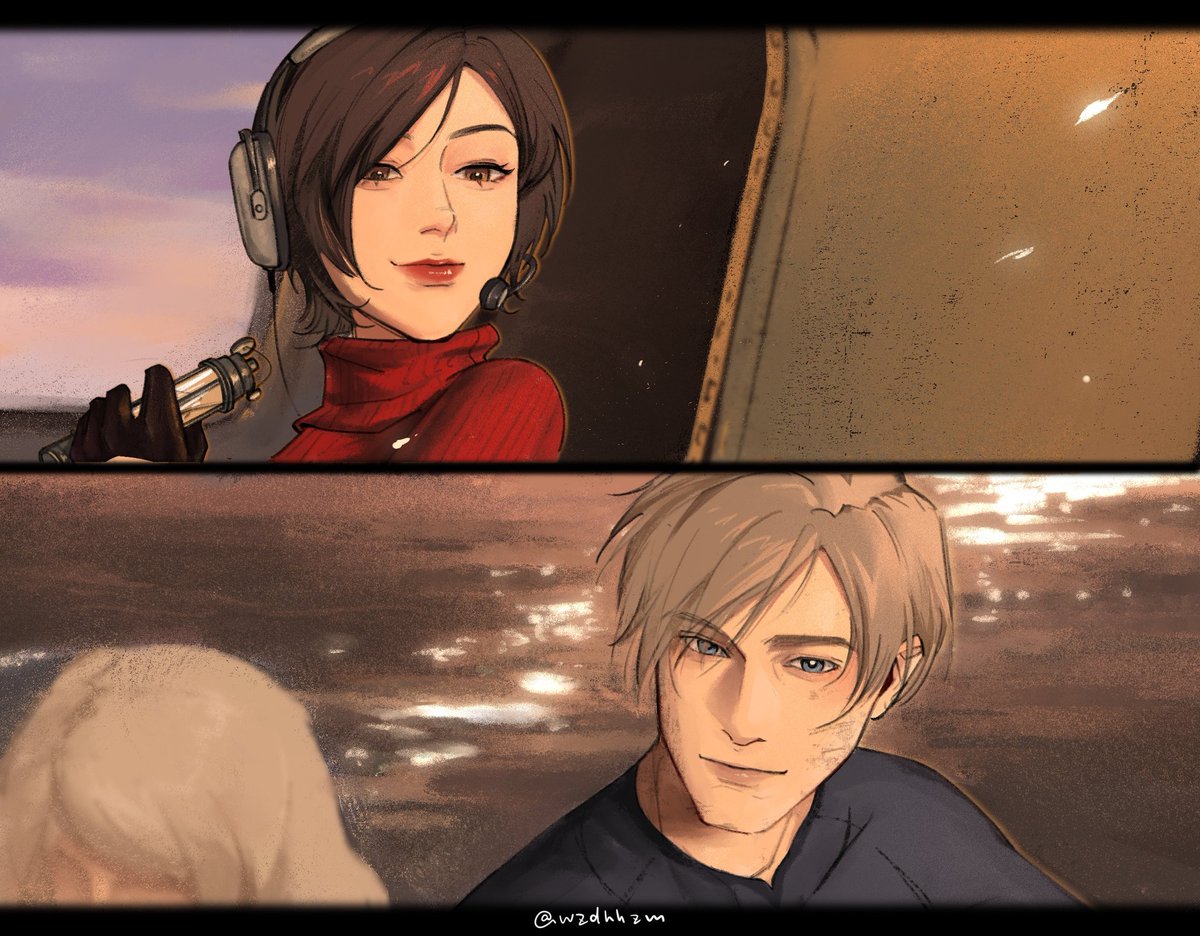 At the end of the story:
#Aeon 
#AdaWong #LeonKennedy