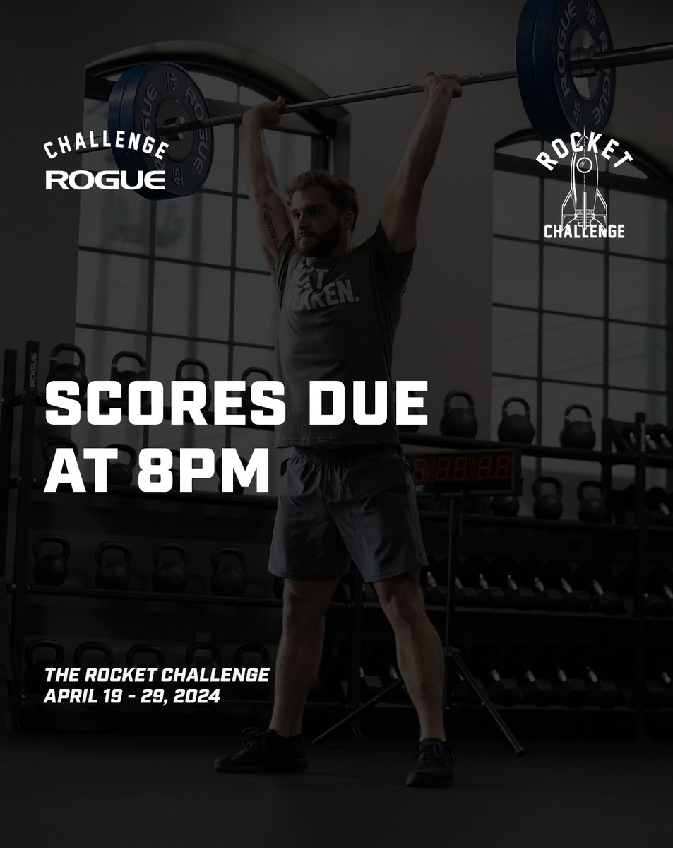 The Rocket Challenge ends tonight! Be sure to get your scores in before 8pm EST. Find your heaviest load for the following unbroken complex: 1 Power Clean 1 Front Squat 1 Thruster 1 Shoulder to Overhead There’s still time to signup and compete for a spot on the leaderboard.…
