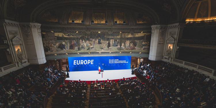 7 years after the first Sorbonne speech, President @EmmanuelMacron spoke on April 25, 2024, in a speech on 🇪🇺 For a more prosperous, secure, and humanist 🇪🇺 Read the speech in: French: ie.ambafrance.org/Discours-du-Pr… Irish: ie.ambafrance.org/Oraid-Uachtara… English: ie.ambafrance.org/French-Preside…