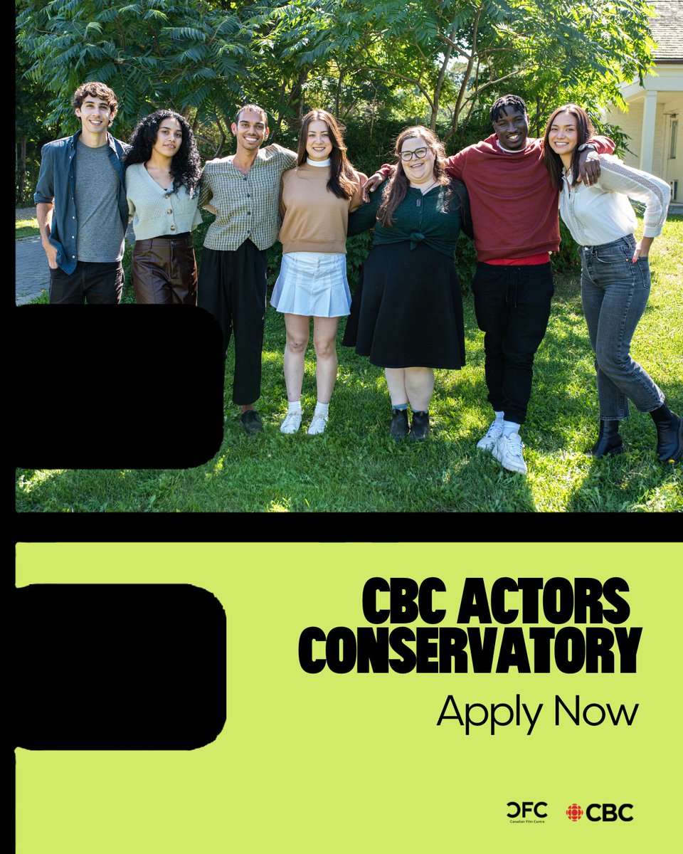 📣The deadline to apply for the 2024 cohort of the @CBC Actors Conservatory is today! Seize this amazing chance to improve your skills, broaden your network, and set the stage for a thriving career in the screen industry. APPLY NOW: cfccreates.com/programs/actor…