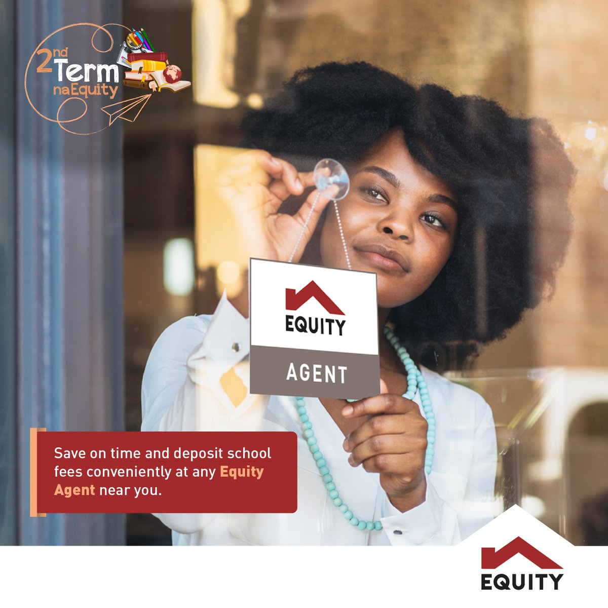 GhettoRadio895's tweet photo. Don't go too far to pay school fees. Pay at an #EquityAgent near you. What’s more, you get a proof of payment receipt with the student's name and admission number.

#BackToSchool
#SecondTermNaEquity https://t.co/J3ruqDhjKZ