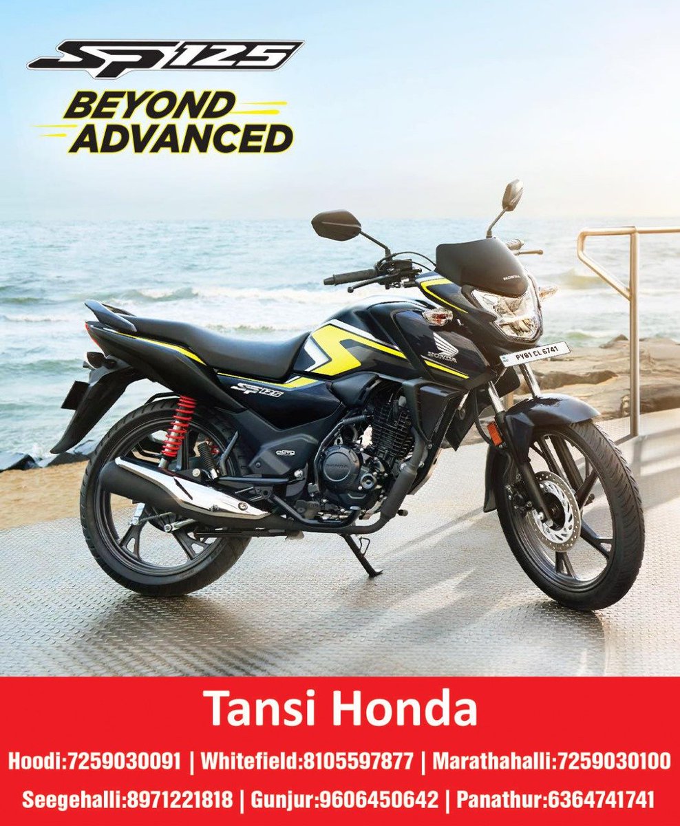 Looks that kill and performance that is unbeatable! The SP125 comes with advanced features that deliver superior control, iconic style, and a cutting-edge display, letting you experience a ride that’s beyond anything you’ve imagined.

#Honda #ThePowerOfDreams #tansihonda