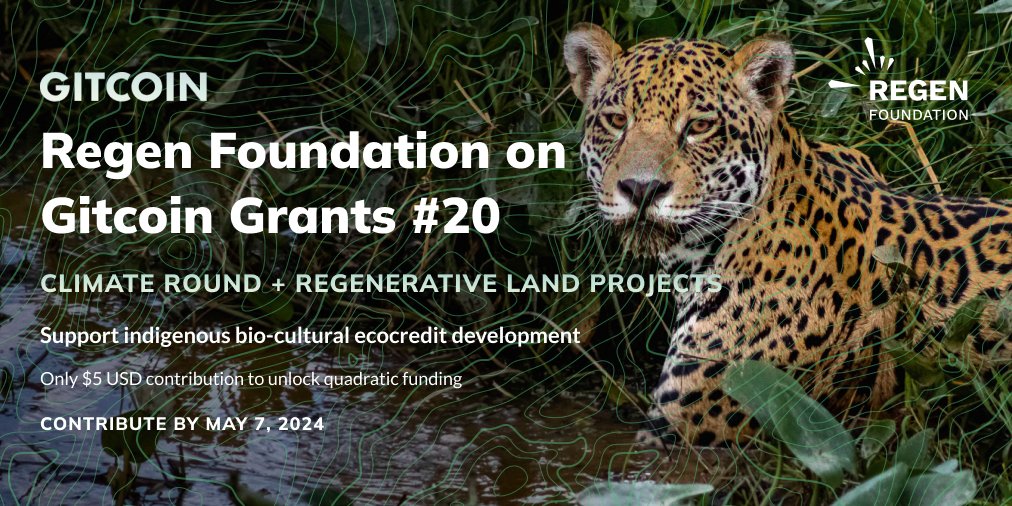 A modest $5 contribution unlocks quadratic funding. Support Indigenous bio-cultural ecocredit development in the Amazon.