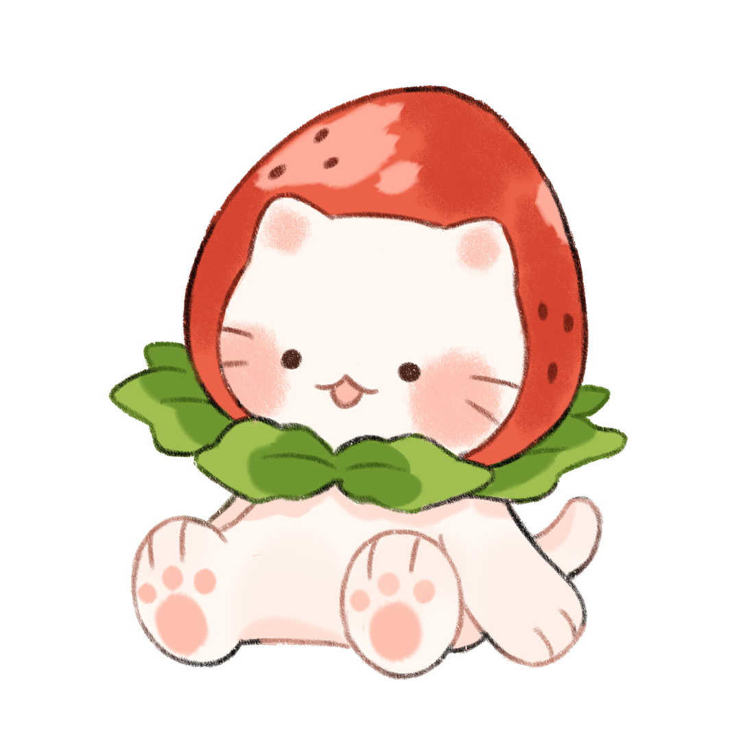 A strawberry kitty!