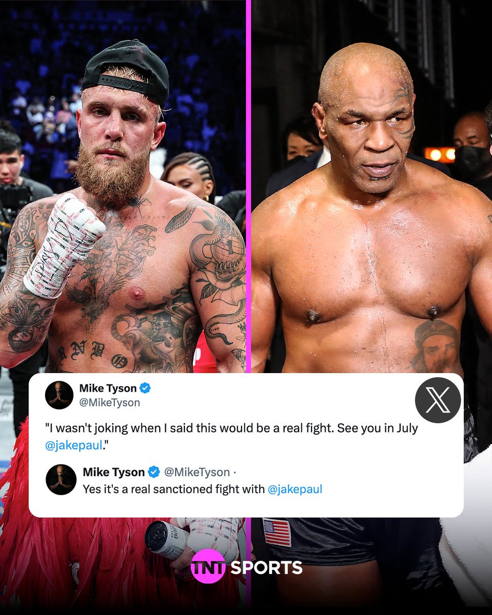 🚨 Mike Tyson confirms his boxing fight with Jake Paul WILL be a sanctioned as a professional bout and will go on both fighters official record 🥊