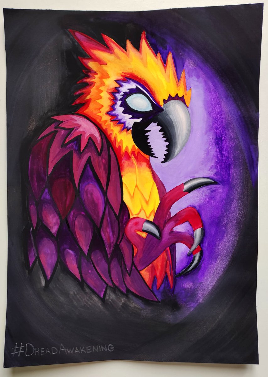 InigoSolos's tweet photo. Here's my entry for the GU art contest:

"Even Digby couldn't escape from the Dread. It corrupted him inside and outside turning him into a Bird of Hate" #DreadAwakening  #GUDREADART  @GodsUnchained https://t.co/YQbP3rg1vi