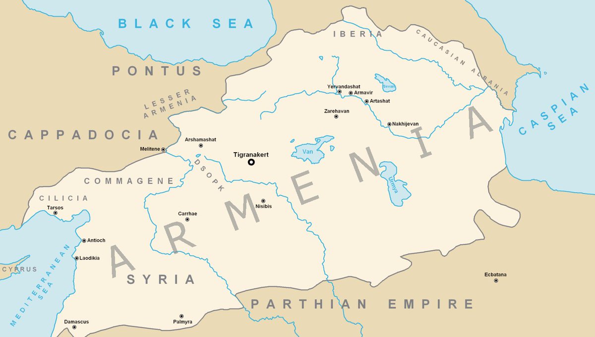 Tigranes the Great (95-56 BC) expanded the Kingdom of Armenia in all directions. At its peak, Tigranes' empire stretched from the Black Sea to the Mediterranean. Not before or since would Armenians control such a huge swathe of Asia.