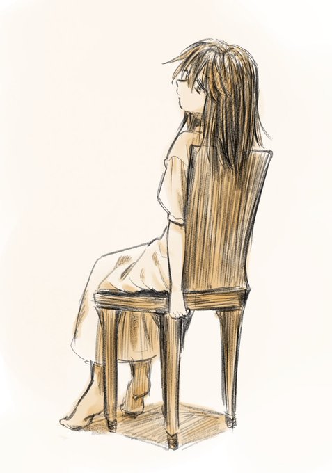 「黒髪 椅子」のTwitter画像/イラスト(新着)｜4ページ目