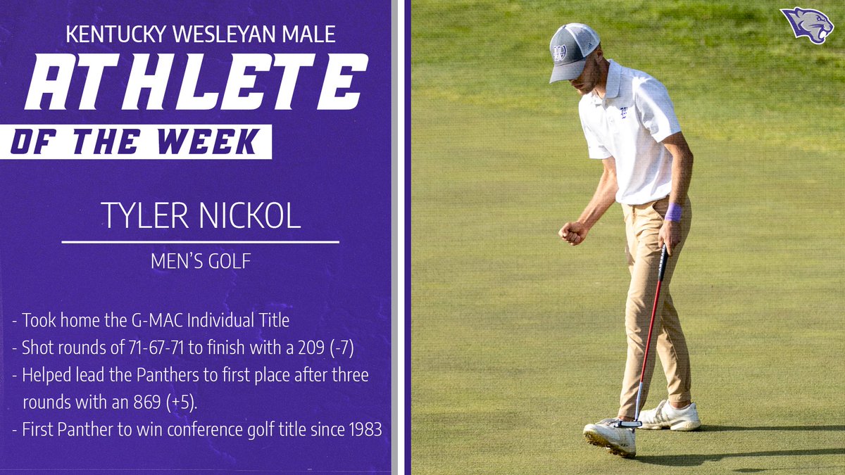 Your Kentucky Wesleyan Male Athlete of the Week 🐾 #OneTeamWesleyan | #ForTheW