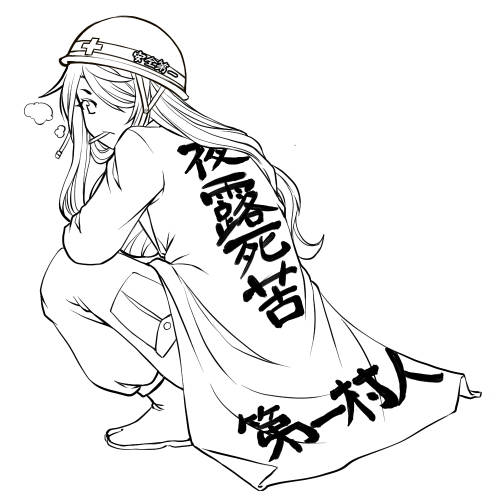 友人からゲームの配信で自分で使うイラストが欲しいってことで描いてますw 