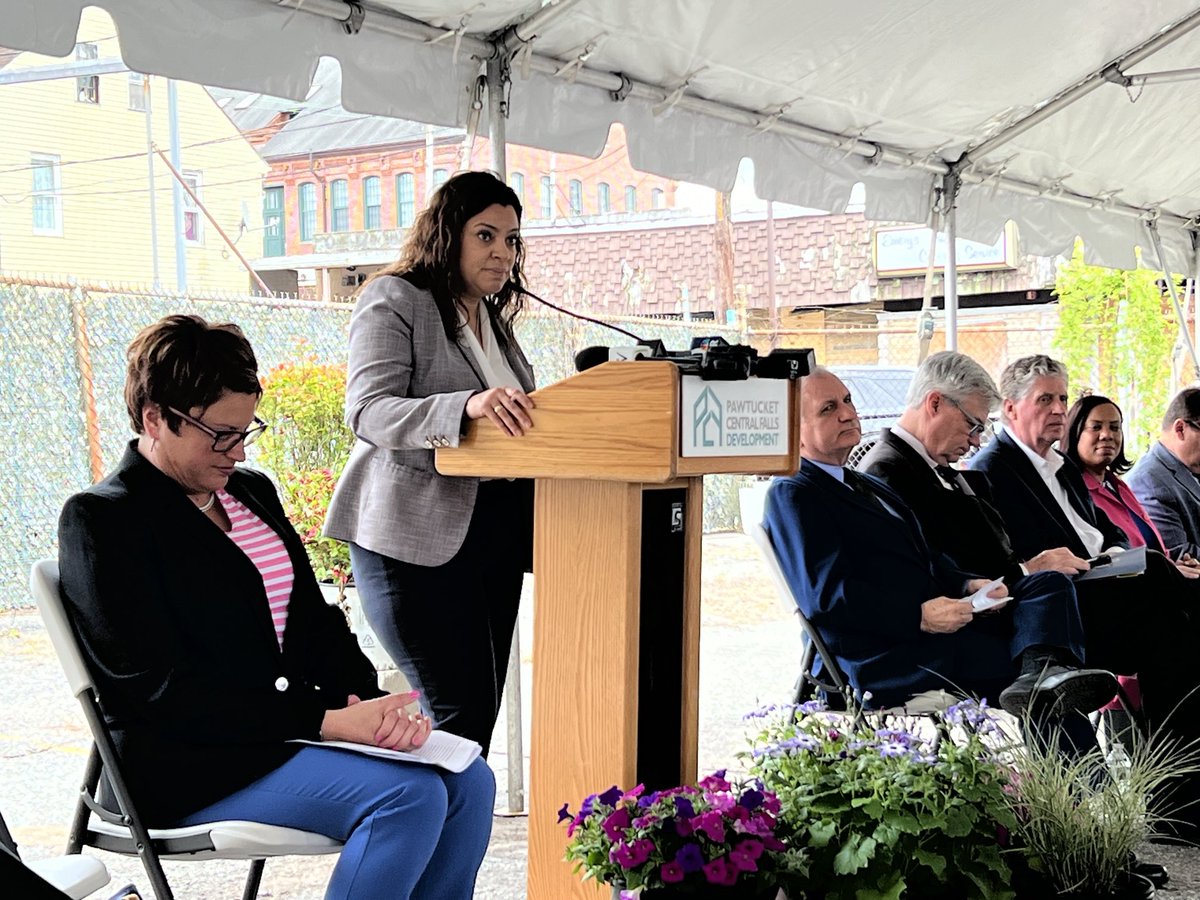 Both.⁦@MariaForCF⁩ and ⁦@DonGrebien⁩ are focused on making a change for residents in Central Falls - more than half of renters in CF are cost burdened. This new 100% affordable mixed-use facility will add 62 new units and start to make a difference for residents.