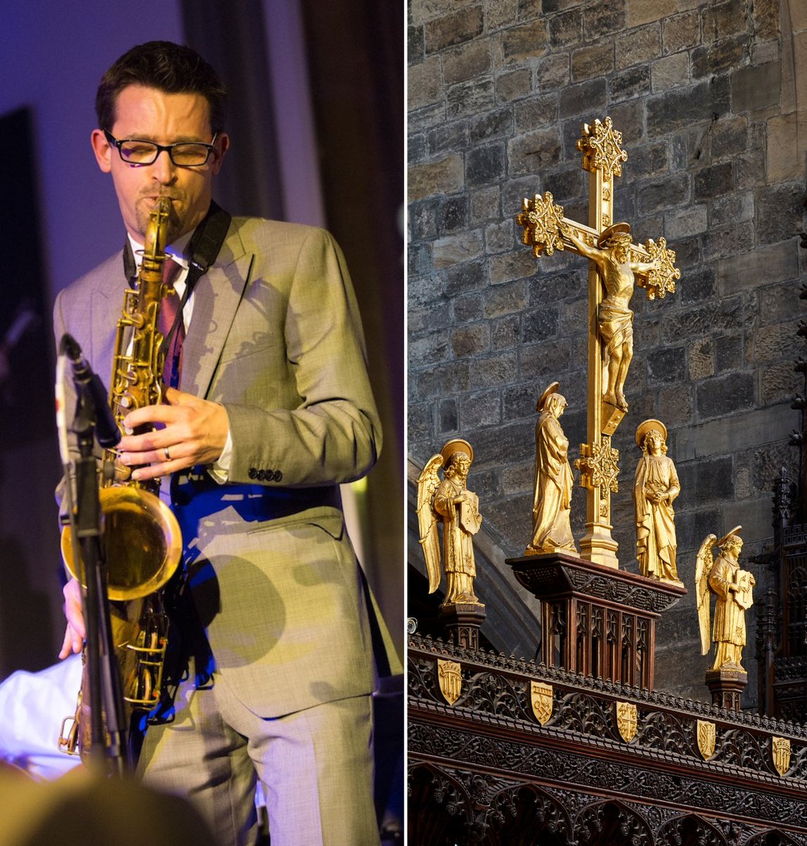 This Thurs, 2 May, 7:30pm, @TimBonifaceJazz & his superb rhythm section join poet @malcolmguite for 'The Eight Words', a musical journey through Christ's final sayings, exploring their universal relevance today. It's not too late to book tickets via ticketsource.co.uk/newcastle-cath… 🎶🎷