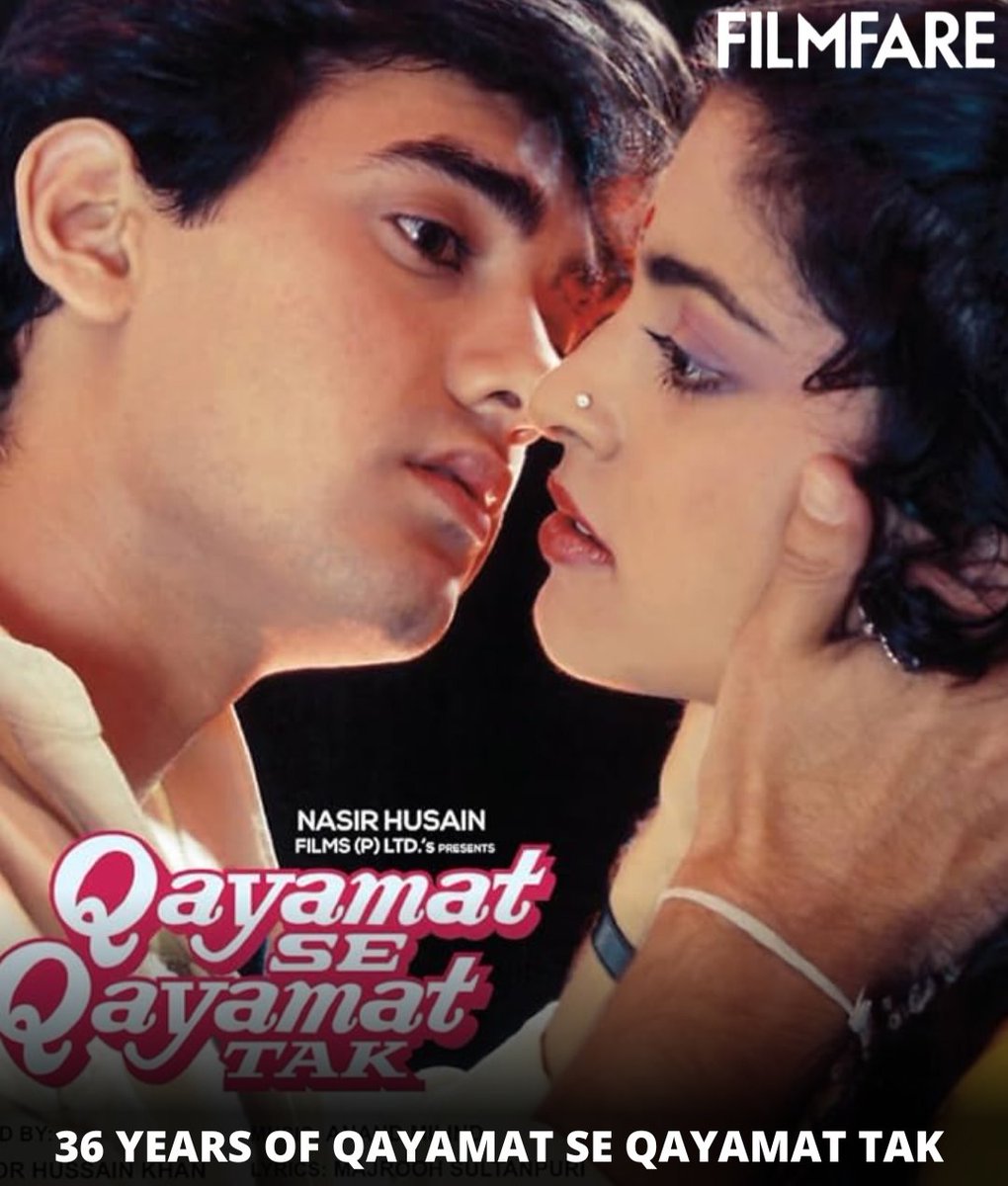 36 years ago two promising debutants - #AamirKhan and #JuhiChawla took over our screens with #QayamatSeQayamatTak and till date, this classic has a fan-following worth celebrating. Here's to #36YearsOfQayamatSeQayamatTak. ❤️