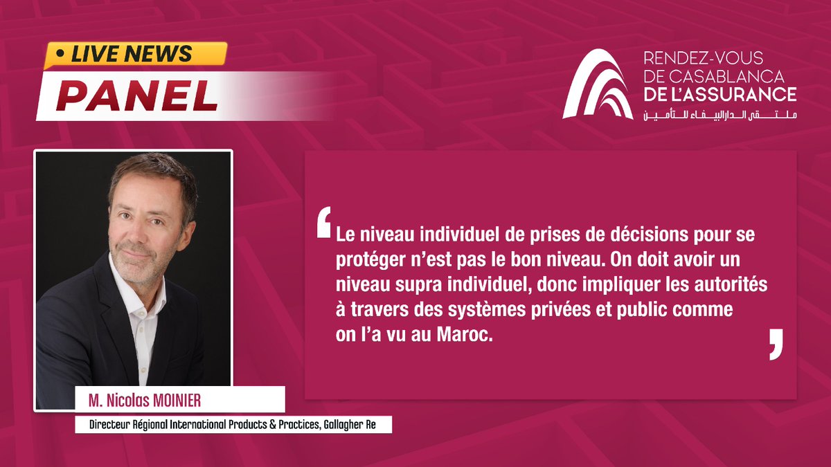 💬 Déclaration de Nicolas MOINIER, Directeur Régional International Products & Practices chez @GallagherRe_, lors de son intervention au sujet des « Retours d’expériences récentes face aux incertitudes liées aux séismes ». #RDVCA2024