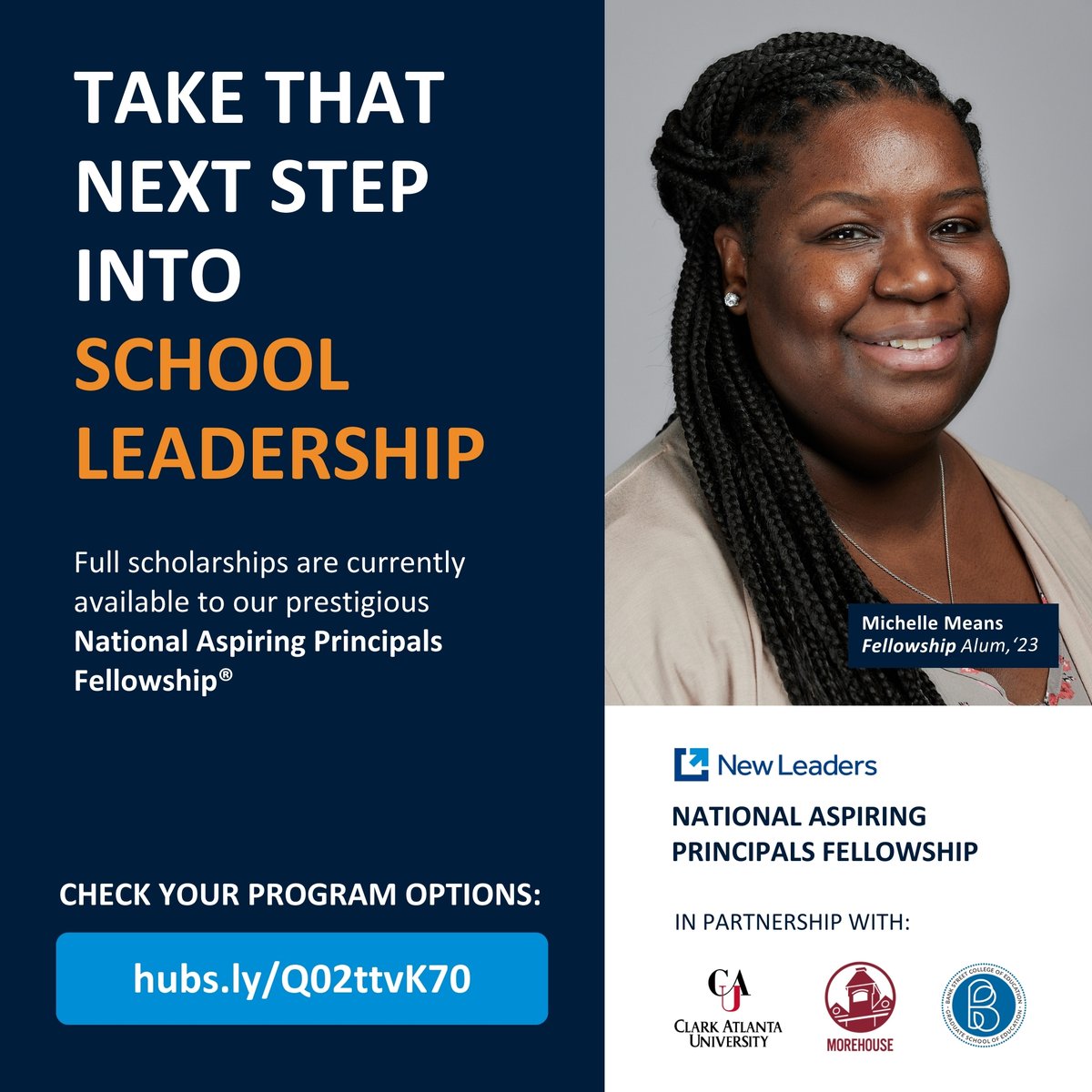 Ready to make an impact? Our National Aspiring Principals Fellowship® awaits, with full scholarships available for dedicated educators. Experience personalized coaching, ongoing support, and a pathway to principal certification. Check your program options: hubs.ly/Q02vkBZp0