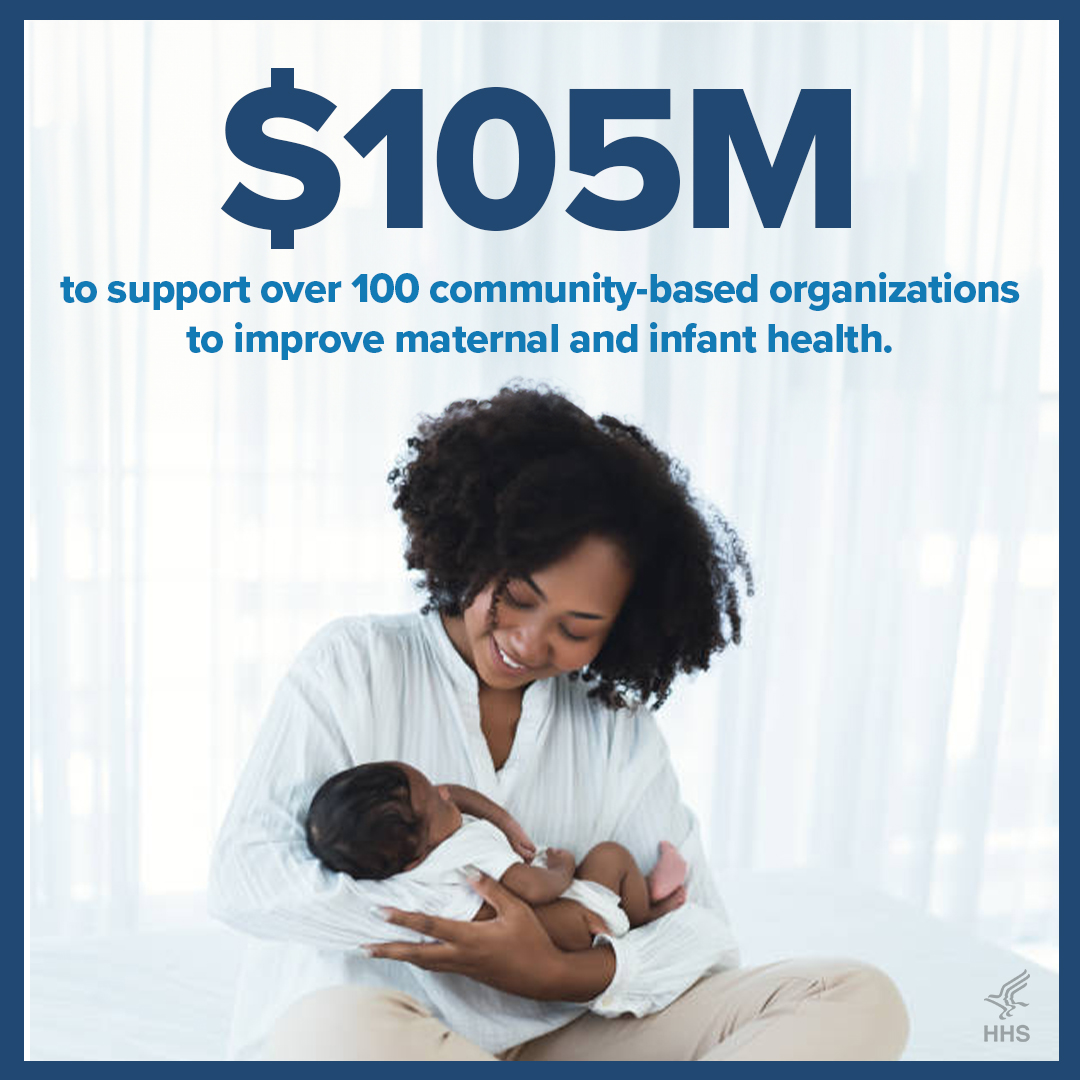 HHS.gov (@hhsgov) on Twitter photo "Maternal health is a fundamental human right and every mother deserves access to quality care and support." - <a href="/SecBecerra/">Secretary Xavier Becerra</a>
Healthy Start funding aims to improve health & reduce disparities for moms & babies in high need communities. Learn more ➡️ bit.ly/3WjFP43 "Maternal health is a fundamental human right and every mother deserves access to quality care and support." - <a href="/SecBecerra/">Secretary Xavier Becerra</a>
Healthy Start funding aims to improve health & reduce disparities for moms & babies in high need communities. Learn more ➡️ bit.ly/3WjFP43