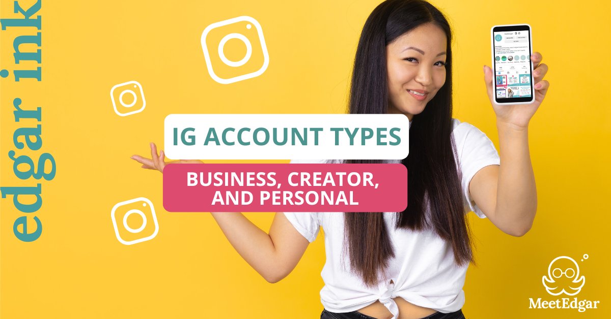Ready to navigate the world of Instagram account types? Read more: meetedgar.com/blog/instagram… #MeetEdgar #InstagramTips #InstagramMarketing #InstagramBusiness #InstagramCreator