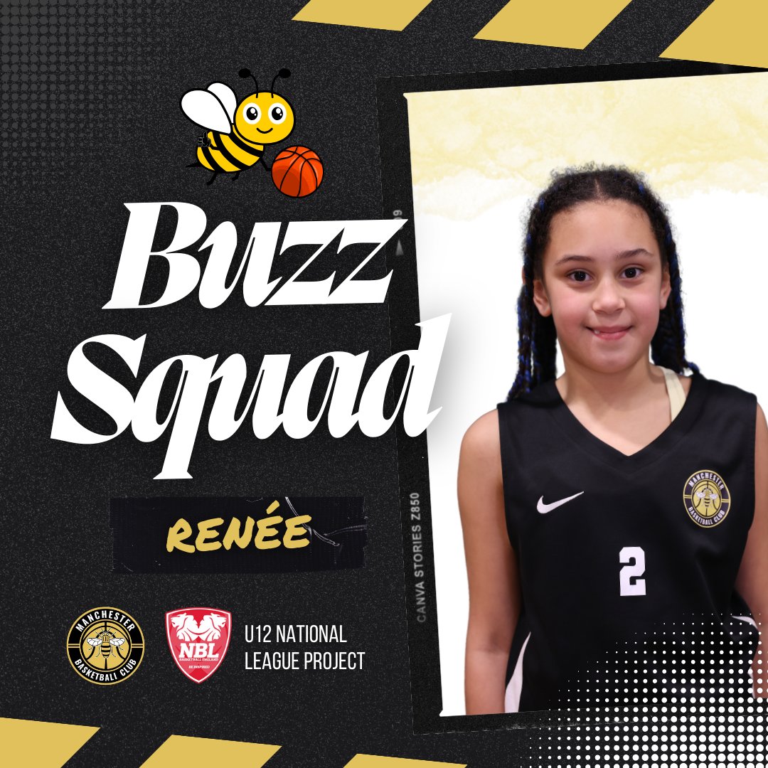 🐝 Presenting the Buzz Squad...

Renée will be proudly representing the U12 National League Project! 🙌

#HearTheBuzz | #BEElieve | #NBL2324 | #BritishBasketball