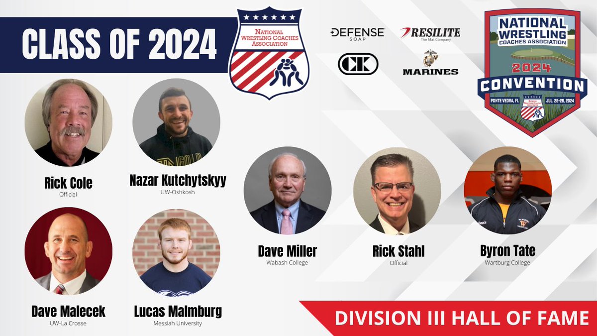 The NWCA announces The 2024 Class of the Division III Hall of Fame 📰 bit.ly/3xZvEHK