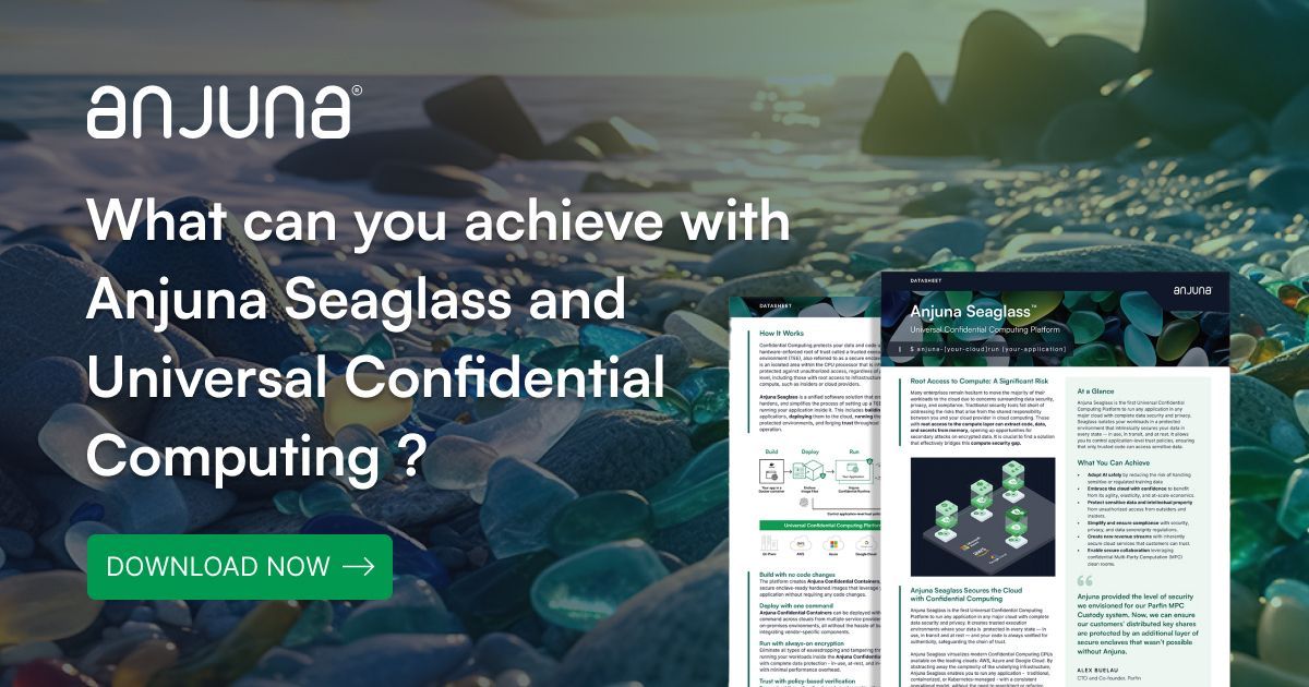 What can you achieve with #Anjuna Seaglass and Universal #ConfidentialComputing? 🔒 Adopt AI safely, 🤝 enable secure collaboration, ☁️ embrace the cloud with confidence, 🛡️, and more. To learn more: buff.ly/3WloV54 To get started: buff.ly/416LM4E