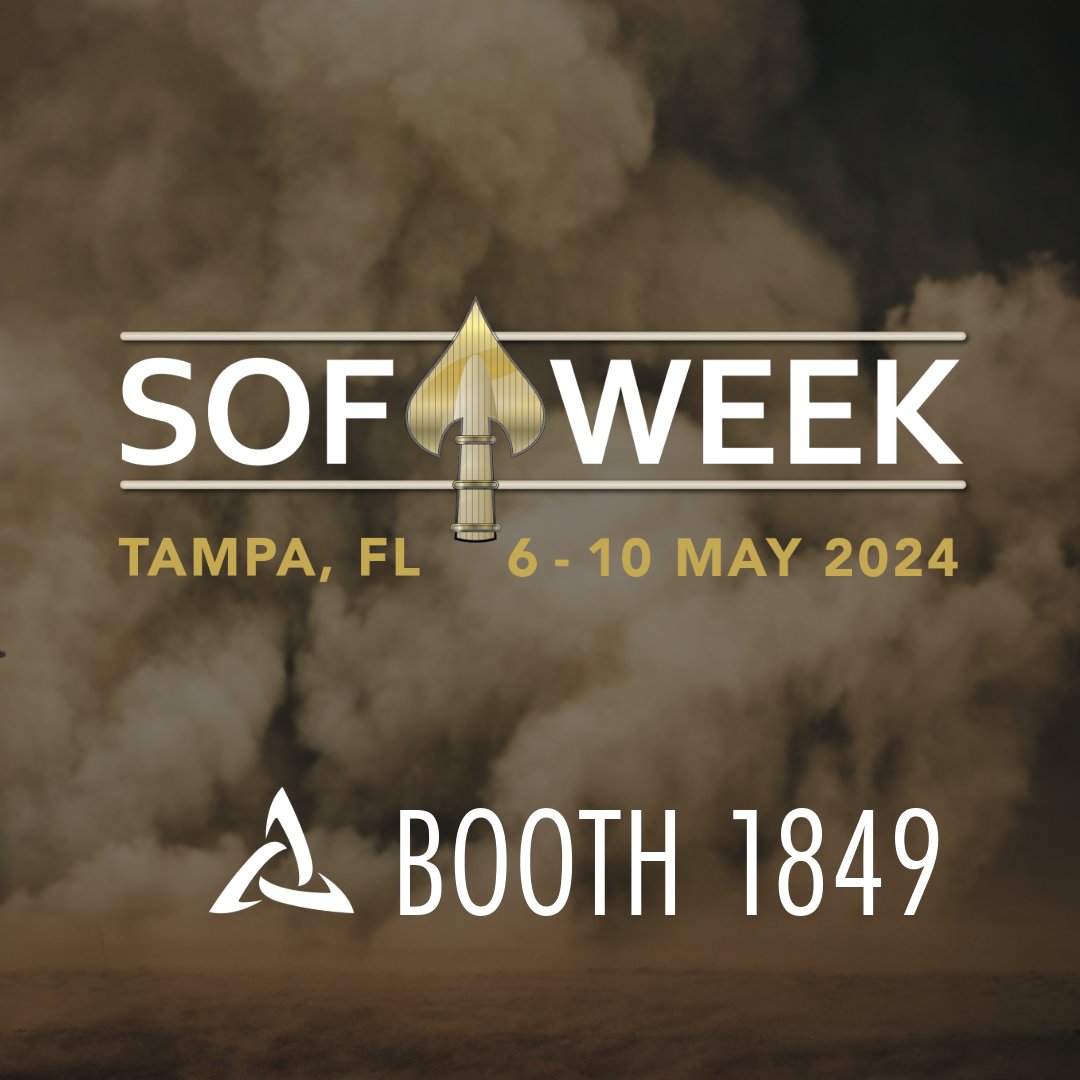 One week until SOF Week in Tampa!
We're excited to showcase our suite of systems. Want to learn more? Send us a message to schedule a meeting at the event!  

#TrilliumEngineering #ActionableImagery #MissionProven #Visualintelligence #TrilliumIntegration #SOFWeek