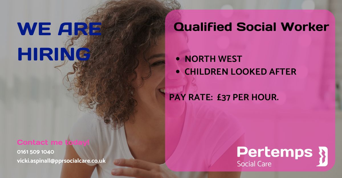 📢We have #opportunities for qualified #socialworkers within the Children Looked After Team based in #Merseyside paying £37  per hour

☎️Call or message me for more information or apply by following the link below

buff.ly/3Uge4GU 

#socialwork #locum #socialworker